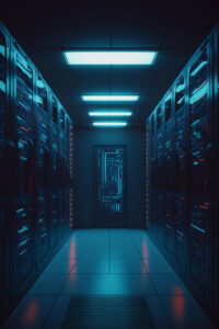 modern day data center concept image